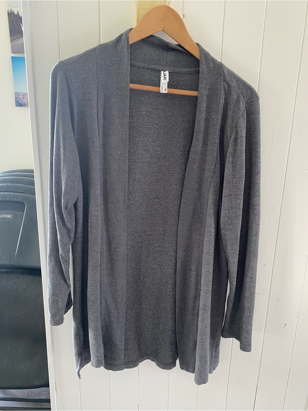 Pajar Charcoal Open-Front Women's Cardigan